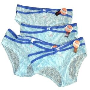 No Boundaries Hipster Panties 4 PAIR Aqua Stretch Lace Size XXL
